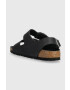 Birkenstock Usnjeni sandali Milano ženski črna barva - Pepit.si