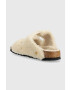 Birkenstock Volneni natikači Arizona Bb Shearling ženski siva barva - Pepit.si