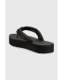 Calvin Klein Japonke FLATFORM FLIP FLOP W/HW ženske črna barva HW0HW01503 - Pepit.si