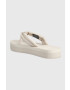 Calvin Klein Japonke FLATFORM FLIP FLOP W/HW ženske bež barva HW0HW01503 - Pepit.si