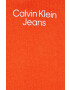 Calvin Klein Jeans Bluza ženska oranžna barva - Pepit.si