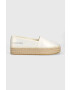 Calvin Klein Jeans Espadrile ESPADRILLE FLATFORM bela barva YW0YW01241 - Pepit.si