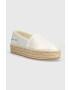 Calvin Klein Jeans Espadrile ESPADRILLE FLATFORM bela barva YW0YW01241 - Pepit.si