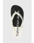 Calvin Klein Jeans Japonke BEACH SANDAL FLATFORM ženske bela barva YW0YW00716 - Pepit.si