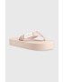 Calvin Klein Jeans Japonke FLATFORM FLIPFLOP ženske roza barva YW0YW00993 - Pepit.si