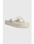 Calvin Klein Jeans Japonke FLATFORM FLIPFLOP ženske bež barva YW0YW00993 - Pepit.si