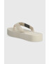 Calvin Klein Jeans Japonke FLATFORM FLIPFLOP ženske bež barva YW0YW00993 - Pepit.si