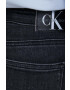 Calvin Klein Jeans Kavbojke ženski črna barva - Pepit.si