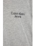 Calvin Klein Jeans Otroški bombažen t-shirt siva barva - Pepit.si