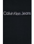 Calvin Klein Jeans Pulover ženska črna barva s kapuco - Pepit.si