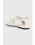 Calvin Klein Jeans Sandali FLAT SANDAL WEBBING ženski bež barva YW0YW00956 - Pepit.si