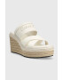 Calvin Klein Natikači WEDGE 50HH - HE ženski bela barva HW0HW01498 - Pepit.si