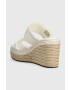 Calvin Klein Natikači WEDGE 50HH - HE ženski bela barva HW0HW01498 - Pepit.si