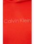 Calvin Klein Performance Pulover od trenirke Essentials rjava barva s kapuco - Pepit.si