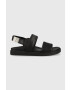 Calvin Klein Sandali BACK STRAP SANDAL MONO JQ moški črna barva HM0HM00970 - Pepit.si