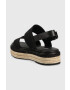 Calvin Klein Sandali FLATFORM WEDGE - HE ženski črna barva HW0HW01497 - Pepit.si