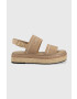 Calvin Klein Sandali FLATFORM WEDGE - HE ženski bela barva HW0HW01497 - Pepit.si