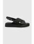 Calvin Klein Usnjeni sandali Flatform Sandal - Pepit.si