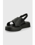 Calvin Klein Usnjeni sandali Flatform Sandal - Pepit.si