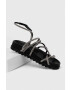 Chiara Ferragni Sandali CF3148_001 ženski črna barva CF CABLE SANDAL - Pepit.si