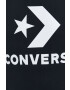 Converse Bombažna kratka majica črna barva - Pepit.si