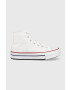 Converse otroške superge Chuck Taylor All Star Lift ženski bela barva - Pepit.si