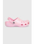 Crocs Natikači Classic Glitter Clog ženski roza barva 205942 - Pepit.si