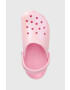 Crocs Natikači Classic Glitter Clog ženski roza barva 205942 - Pepit.si