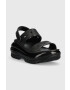 Crocs Natikači Classic Mega Crush Sandal ženski bež barva 207989 - Pepit.si