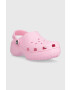 Crocs Natikači CLASSIC PLATFORM CLOG WOMEN ženski roza barva 206750 - Pepit.si