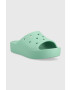 Crocs Natikači Classic Platform Slide ženski turkizna barva 208180 - Pepit.si