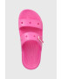 Crocs Natikači Classic Sandal ženski roza barva 206761 - Pepit.si