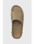 Crocs Natikači Echo Slide rjava barva 208170 - Pepit.si