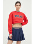 Fila Pulover x Hailey Bieber ženski rdeča barva - Pepit.si