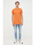 G-Star Raw Bombažen t-shirt oranžna barva - Pepit.si