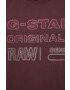 G-Star Raw Bombažna kratka majica bordo barva - Pepit.si