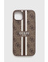 Guess Etui za telefon iPhone 14 Plus 67" rjava barva - Pepit.si