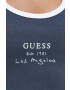 Guess Top mornarsko modra barva - Pepit.si