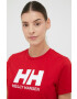 Helly Hansen Bombažen t-shirt rdeča barva - Pepit.si