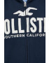 Hollister Co. Bluza ženska mornarsko modra barva s kapuco - Pepit.si