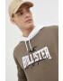 Hollister Co. Bluza moška rjava barva s kapuco - Pepit.si