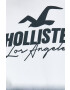 Hollister Co. Bluza moška bela barva s kapuco - Pepit.si