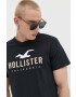 Hollister Co. Bombažna kratka majica črna barva - Pepit.si