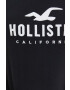 Hollister Co. Bombažna kratka majica črna barva - Pepit.si