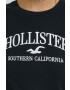 Hollister Co. Bombažna kratka majica rdeča barva - Pepit.si