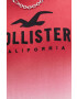 Hollister Co. Bombažna kratka majica rdeča barva - Pepit.si