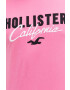 Hollister Co. Bombažna kratka majica roza barva - Pepit.si