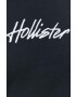 Hollister Co. Bombažna majica z dolgimi rokavi črna barva - Pepit.si