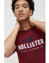 Hollister Co. Kratka majica moški bordo barva - Pepit.si