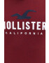 Hollister Co. Kratka majica moški bordo barva - Pepit.si